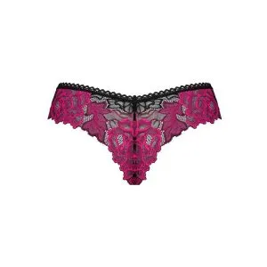 Obsessive Sugestina - Verführerischer String mit Samt-Applikationen schwarz M/L Obsessive Sugestina - Verführerischer String mit Samt-Applikationen schwarz M/L – Bild 4