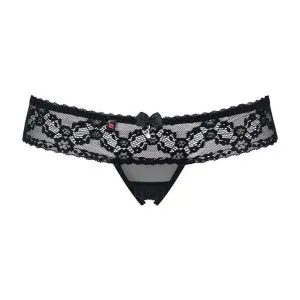Obsessive Verführerischer String ouvert schwarz L/XL Obsessive Verführerischer String ouvert schwarz L/XL – Bild 3