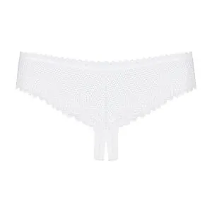 Obsessive Alabastra String ouvert weiß L/XL Obsessive Alabastra String ouvert weiß L/XL – Bild 4