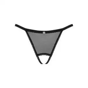 Obsessive Bravelle - Sexy Tanga mit offenem Schritt schwarz M/L Obsessive Bravelle - Sexy Tanga mit offenem Schritt schwarz M/L – Bild 3