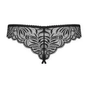 Obsessive Contica-Tanga - Offener Schritt, Spitzenmaterial, frivole Schleife schwarz L/XL Obsessive Contica-Tanga - Offener Schritt, Spitzenmaterial, frivole Schleife schwarz L/XL – Bild 4