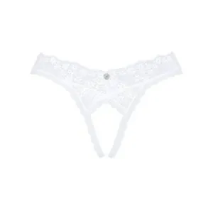 Obsessive String Heavenlly - Weißer Spitzenstring ouvert weiß XL/2XL Obsessive String Heavenlly - Weißer Spitzenstring ouvert weiß XL/2XL – Bild 3