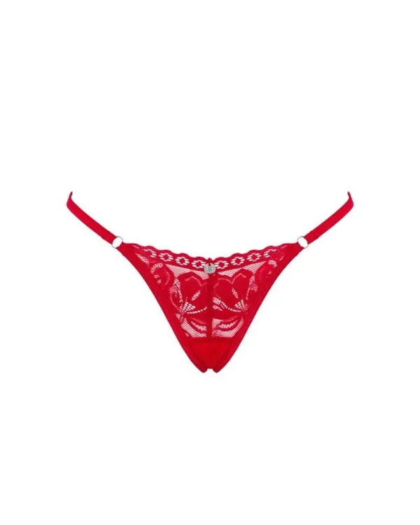 Obsessive Lacelove - Roter String aus Spitze rot XS/S