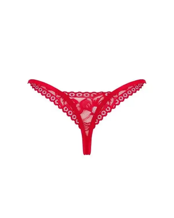 Obsessive Lacelove - Roter String aus Spitze rot XS/S Obsessive Lacelove - Roter String aus Spitze rot XS/S