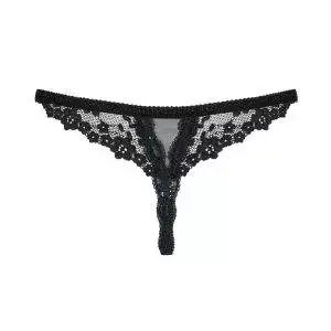 Obsessive String ouvert Letica - Schwarzer Spitzen-Tanga schwarz L/XL Obsessive String ouvert Letica - Schwarzer Spitzen-Tanga schwarz L/XL – Bild 4