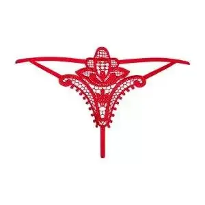 Obsessive Eleganter Blumentanga rot L/XL Obsessive Eleganter Blumentanga rot L/XL – Bild 4