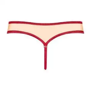 Obsessive Rubinesa Tanga - Sexy roter Satin mit Schleife und Schmuckstück rot L/XL Obsessive Rubinesa Tanga - Sexy roter Satin mit Schleife und Schmuckstück rot L/XL – Bild 4