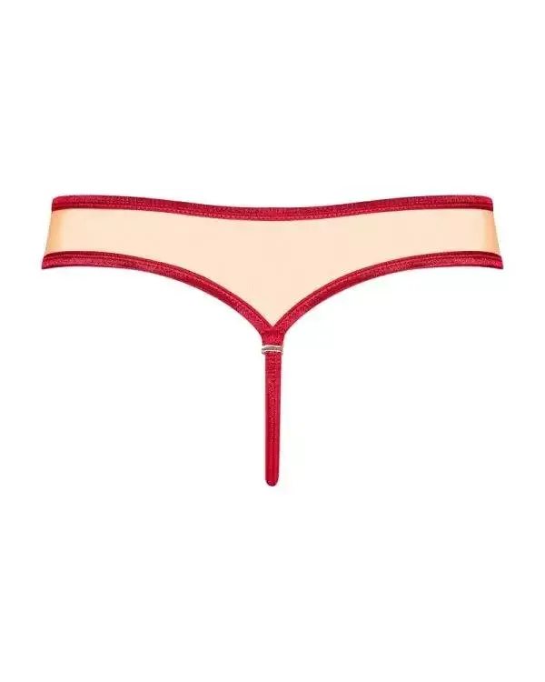 Obsessive Rubinesa Tanga - Sexy roter Satin mit Schleife und Schmuckstück rot L/XL Obsessive Rubinesa Tanga - Sexy roter Satin mit Schleife und Schmuckstück rot L/XL