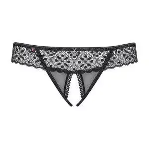 Obsessive Rubinesa Tanga - Sexy roter Satin mit Schleife und Schmuckstück schwarz S/M Obsessive Rubinesa Tanga - Sexy roter Satin mit Schleife und Schmuckstück schwarz S/M – Bild 3