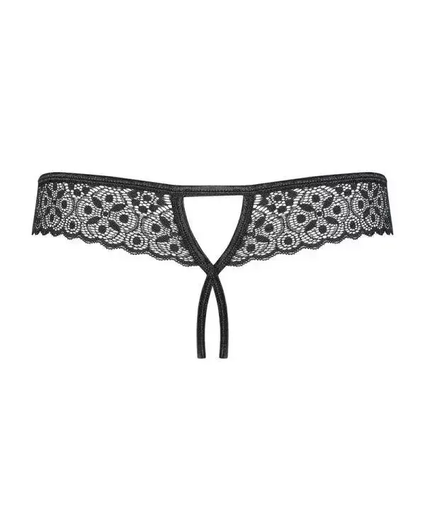 Obsessive Rubinesa Tanga - Sexy roter Satin mit Schleife und Schmuckstück schwarz S/M Obsessive Rubinesa Tanga - Sexy roter Satin mit Schleife und Schmuckstück schwarz S/M