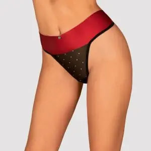 Obsessive Shibu String ouvert schwarz S/M