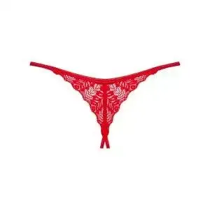 Obsessive Ingridia - Verführerischer String ouvert aus roter Spitze rot XS/S Obsessive Ingridia - Verführerischer String ouvert aus roter Spitze rot XS/S – Bild 4