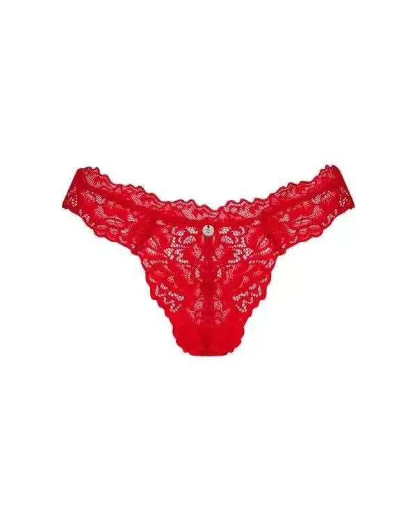 Obsessive Amor Cherris - Roter Riostring aus Spitze rot L/XL