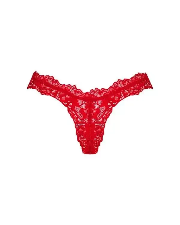 Obsessive Amor Cherris - Roter Riostring aus Spitze rot L/XL Obsessive Amor Cherris - Roter Riostring aus Spitze rot L/XL