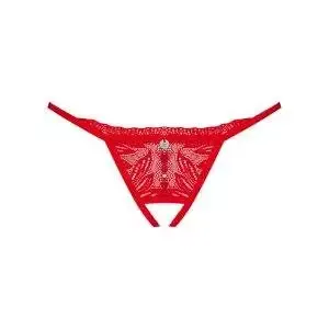 Obsessive Chilisa String - Ouvert Spitzen-Tanga mit Cut-outs rot XS/S Obsessive Chilisa String - Ouvert Spitzen-Tanga mit Cut-outs rot XS/S – Bild 3