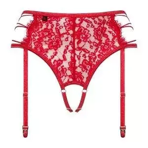 Obsessive Rediosa - Offener Straps-String aus Spitze rot L/XL Obsessive Rediosa - Offener Straps-String aus Spitze rot L/XL – Bild 3