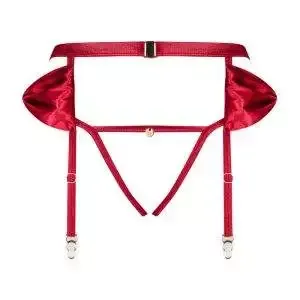 Obsessive Rediosa - Offener Straps-String aus Spitze rot S/M Obsessive Rediosa - Offener Straps-String aus Spitze rot S/M – Bild 3