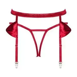 Obsessive Rediosa - Offener Straps-String aus Spitze rot S/M Obsessive Rediosa - Offener Straps-String aus Spitze rot S/M – Bild 4