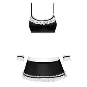Obsessive Lollypopy - Bandeau-BH & Slip Set, Latex-Optik, pink schwarz S/M Obsessive Lollypopy - Bandeau-BH & Slip Set, Latex-Optik, pink schwarz S/M – Bild 3