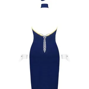 Unfug-bereit Stewardess Kostüm, Gold, Größe S-XL Unfug-bereit Stewardess Kostüm, Gold, Größe S-XL – Bild 4