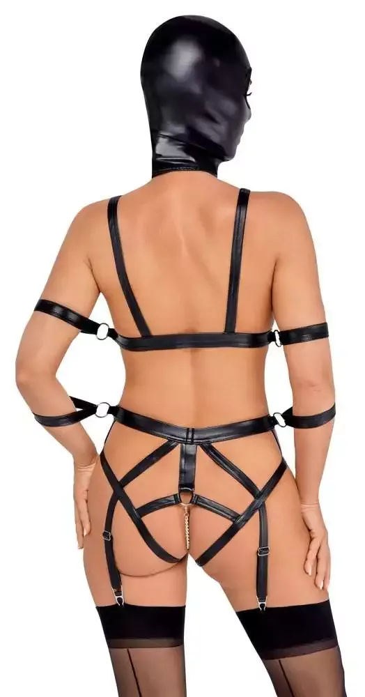 Bad Kitty Fesselset mit Maske - BDSM-Accessoires schwarz L Bad Kitty Fesselset mit Maske - BDSM-Accessoires schwarz L
