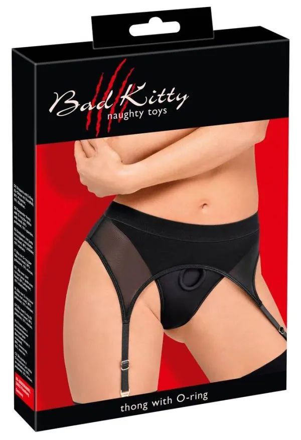 Bad Kitty trap-on-Riostring mit trapsgurt schwarz XL