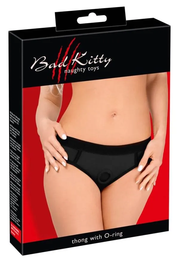 Bad Kitty trap-on-lip, schlicht & schön, Mikrofaser, elastisch, Ø 3,5 cm schwarz XL