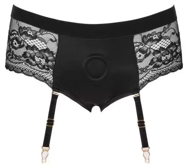 Bad Kitty Strap-on-Panties - Po-freie Panties mit Haltering schwarz XL Bad Kitty Strap-on-Panties - Po-freie Panties mit Haltering schwarz XL