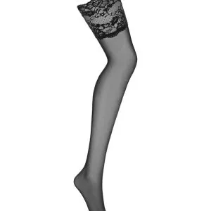 Obsessive Verführerische Strümpfe mit Spitze - Schwarz schwarz L/XL Obsessive Verführerische Strümpfe mit Spitze - Schwarz schwarz L/XL – Bild 3