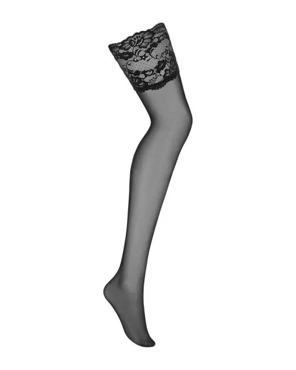 Obsessive Verführerische Strümpfe mit Spitze - Schwarz schwarz L/XL
