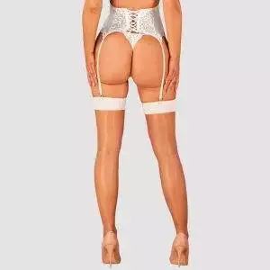 Obsessive Romantik Strümpfe S814 weiß L/XL Obsessive Romantik Strümpfe S814 weiß L/XL – Bild 2