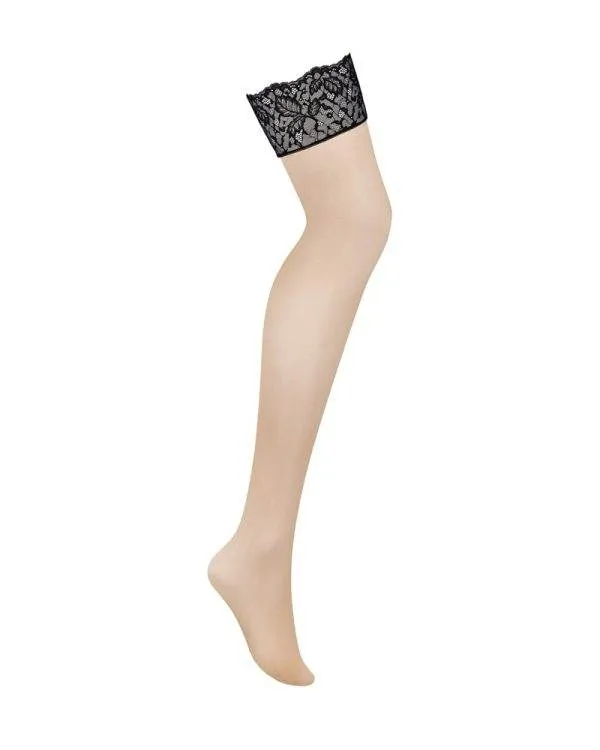 Obsessive Bellastia Straps-Strümpfe schwarz XL/2XL