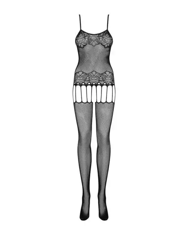 Obsessive Netz-Catsuit ouvert F234 - Elastisch & weich, mit Fuß schwarz S-L