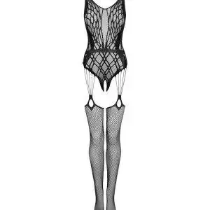Obsessive G323 Bodystocking - Sinnlicher Look mit Bienenmotiv und offenem Schritt schwarz S-L Obsessive G323 Bodystocking - Sinnlicher Look mit Bienenmotiv und offenem Schritt schwarz S-L – Bild 3