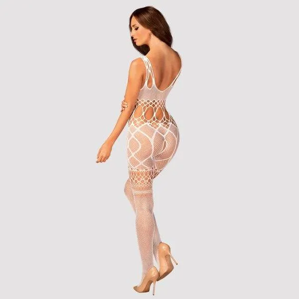 Obsessive G330 Bodystocking - Verführerischer Catsuit in Weiß weiß XL/2XL