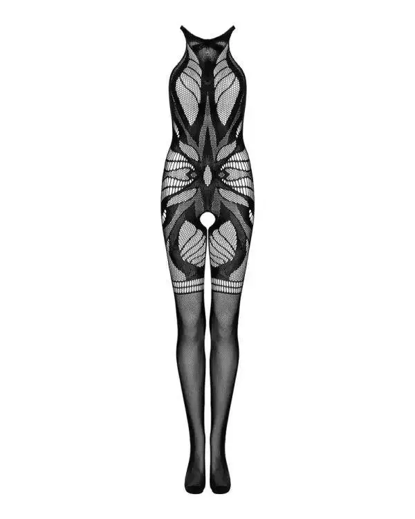 Obsessive G330 Bodystocking - Verführerischer Catsuit in Weiß schwarz S-L