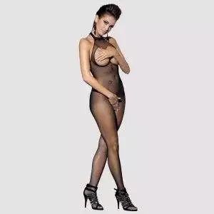 Obsessive G334 Bodystocking mit Strapsen - Sexy Schmetterling Look schwarz S-L