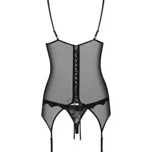 Obsessive Editya Corsage - sinnliches schwarzes Korsett mit verstellbaren Trägern schwarz 2XL Obsessive Editya Corsage - sinnliches schwarzes Korsett mit verstellbaren Trägern schwarz 2XL – Bild 5