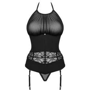 Obsessive Sherila - Verführerisches Strapshemd & String Set schwarz M/L Obsessive Sherila - Verführerisches Strapshemd & String Set schwarz M/L – Bild 3