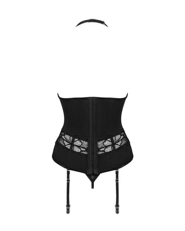Obsessive Sherila - Verführerisches Strapshemd & String Set schwarz M/L Obsessive Sherila - Verführerisches Strapshemd & String Set schwarz M/L