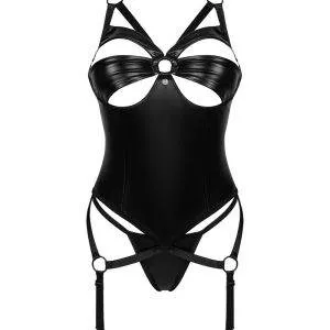 Obsessive Armares Wetlook Corsage schwarz XS/S Obsessive Armares Wetlook Corsage schwarz XS/S – Bild 3