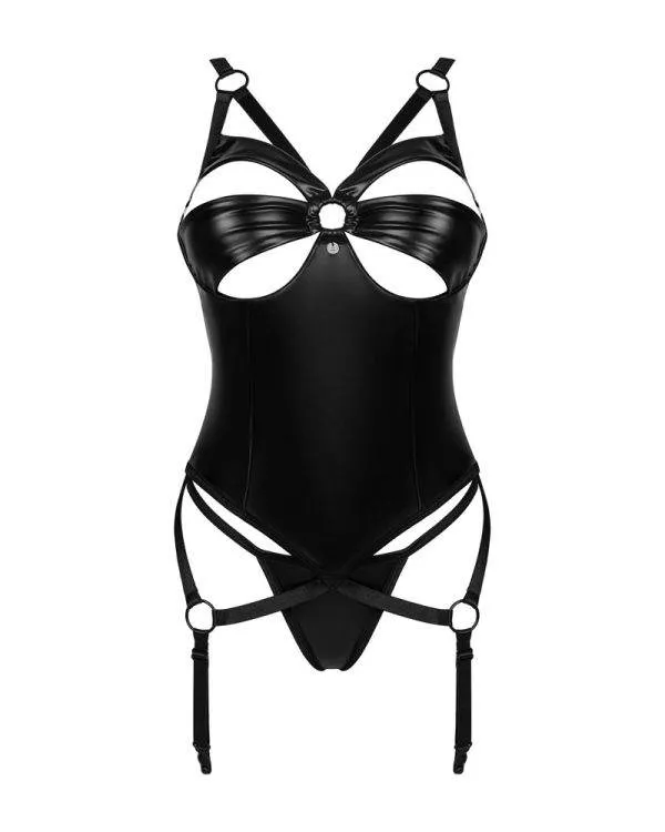 Obsessive Armares Wetlook Corsage schwarz XS/S