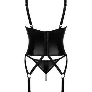 Obsessive Armares Wetlook Corsage schwarz XS/S Obsessive Armares Wetlook Corsage schwarz XS/S – Bild 4