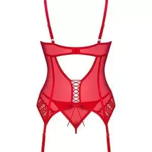 Obsessive Ingridia Straps-Corsage Set rot XL/2XL Obsessive Ingridia Straps-Corsage Set rot XL/2XL – Bild 4