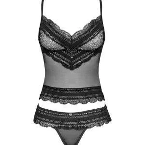 Ivannes Elegantes Spitzen-Set, Schwarz, S/M Ivannes Elegantes Spitzen-Set, Schwarz, S/M – Bild 3