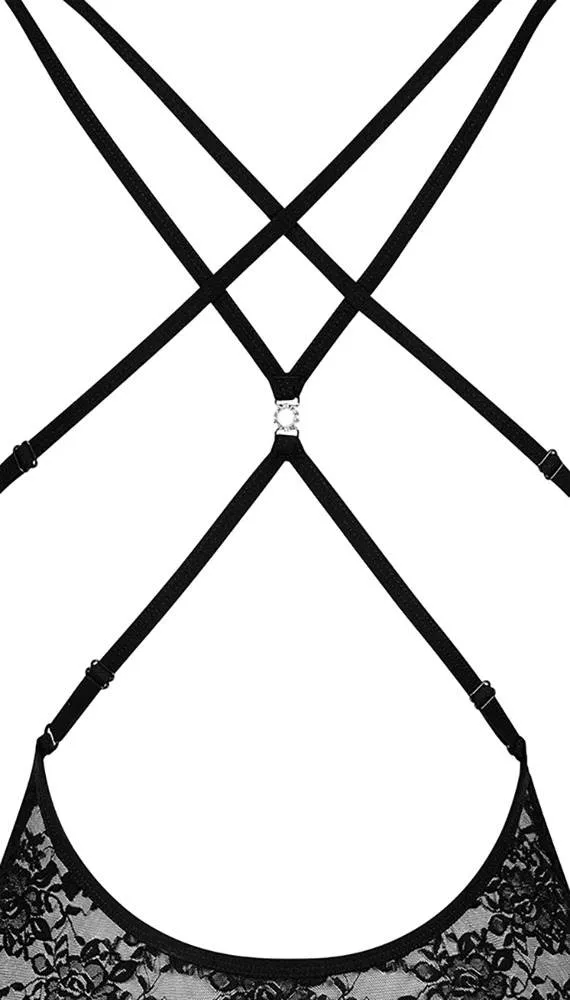 Obsessive Verführerischer Teddy - Pikantes Design für sinnliche Fantasien schwarz S/M Obsessive Verführerischer Teddy - Pikantes Design für sinnliche Fantasien schwarz S/M