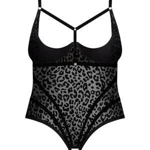 Obsessive Body ouvert Jagueria - Transparenter Leo-Look schwarz 6XL/7XL Obsessive Body ouvert Jagueria - Transparenter Leo-Look schwarz 6XL/7XL – Bild 3