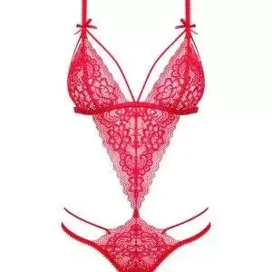 Obsessive Lovlea - Verführerischer Stringbody aus Spitze rot L/XL Obsessive Lovlea - Verführerischer Stringbody aus Spitze rot L/XL – Bild 3