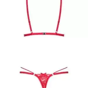 Obsessive Lovlea - Verführerischer Stringbody aus Spitze rot L/XL Obsessive Lovlea - Verführerischer Stringbody aus Spitze rot L/XL – Bild 4