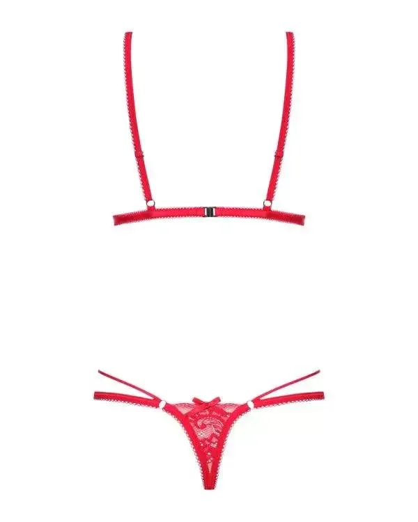 Obsessive Lovlea - Verführerischer Stringbody aus Spitze rot L/XL Obsessive Lovlea - Verführerischer Stringbody aus Spitze rot L/XL